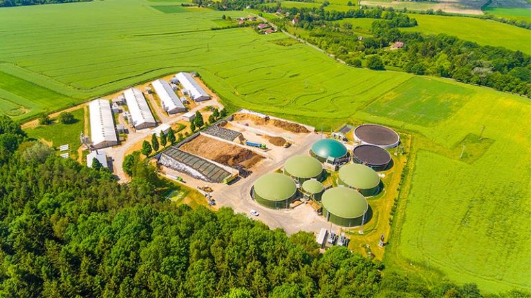 Biomass facility from above